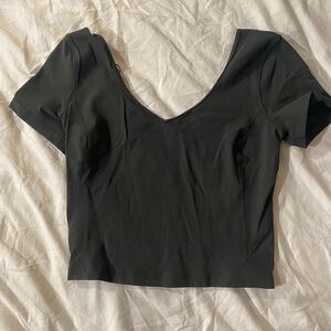 Lululemon Align Crop Tshirt Grey Size 6